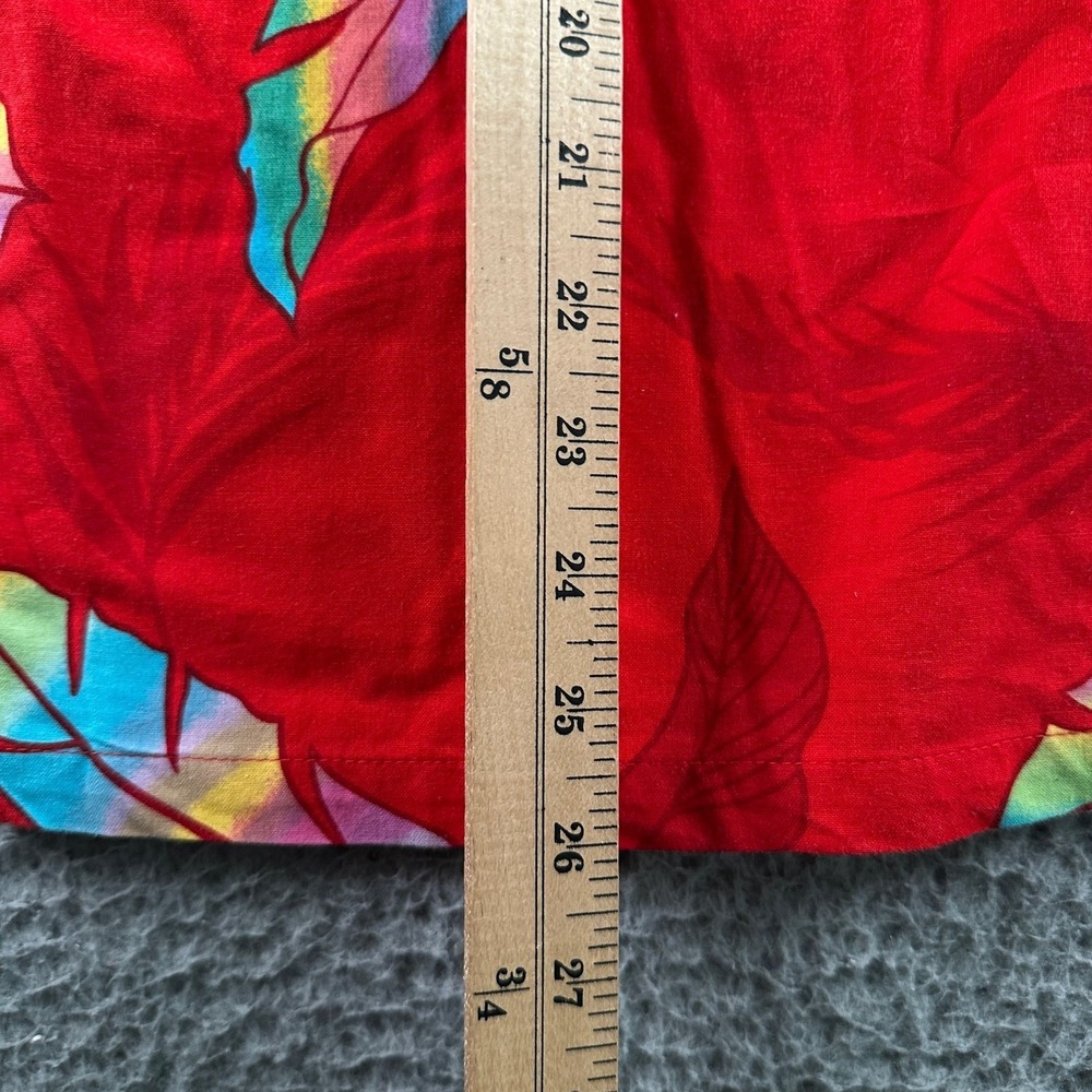 Vtg 80's Ocean Pacific Hawaiian SS Shirt‎ Mens M Red Tropical Made In USA - Picture 10 of 11